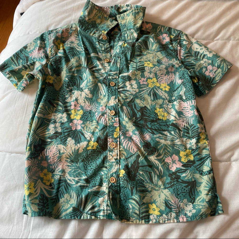 Boys floral shirt - 5T